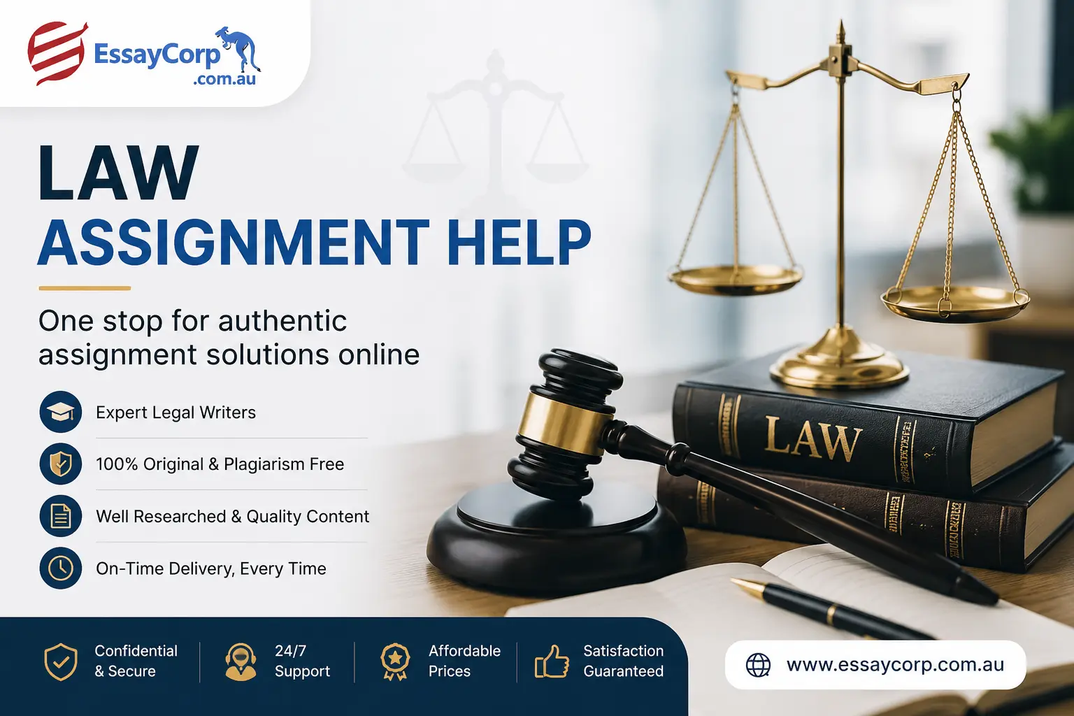 Law Assignment Help- One stop for authentic assignment solutions online